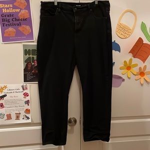 Old Navy Extra High Rise Sky Hi Straight Black Jeans 18